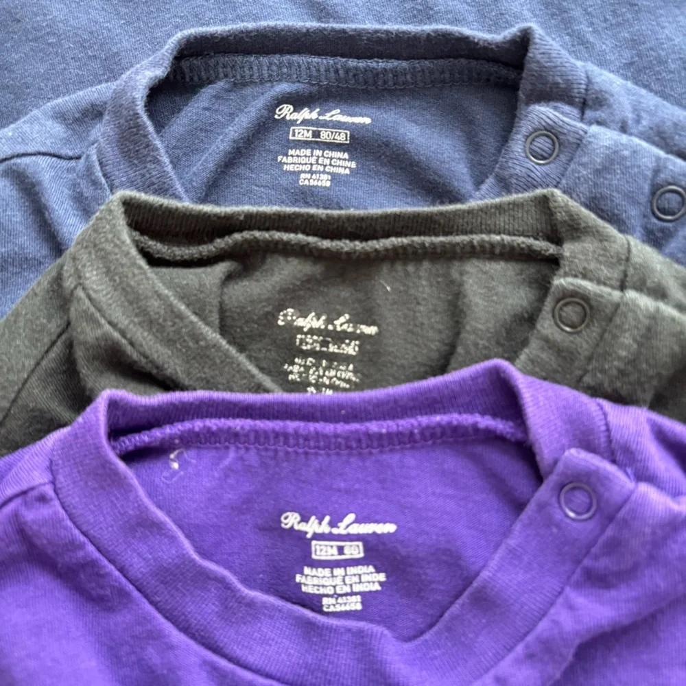 Ralph Lauren long sleeve tees size 12 months lot of 3